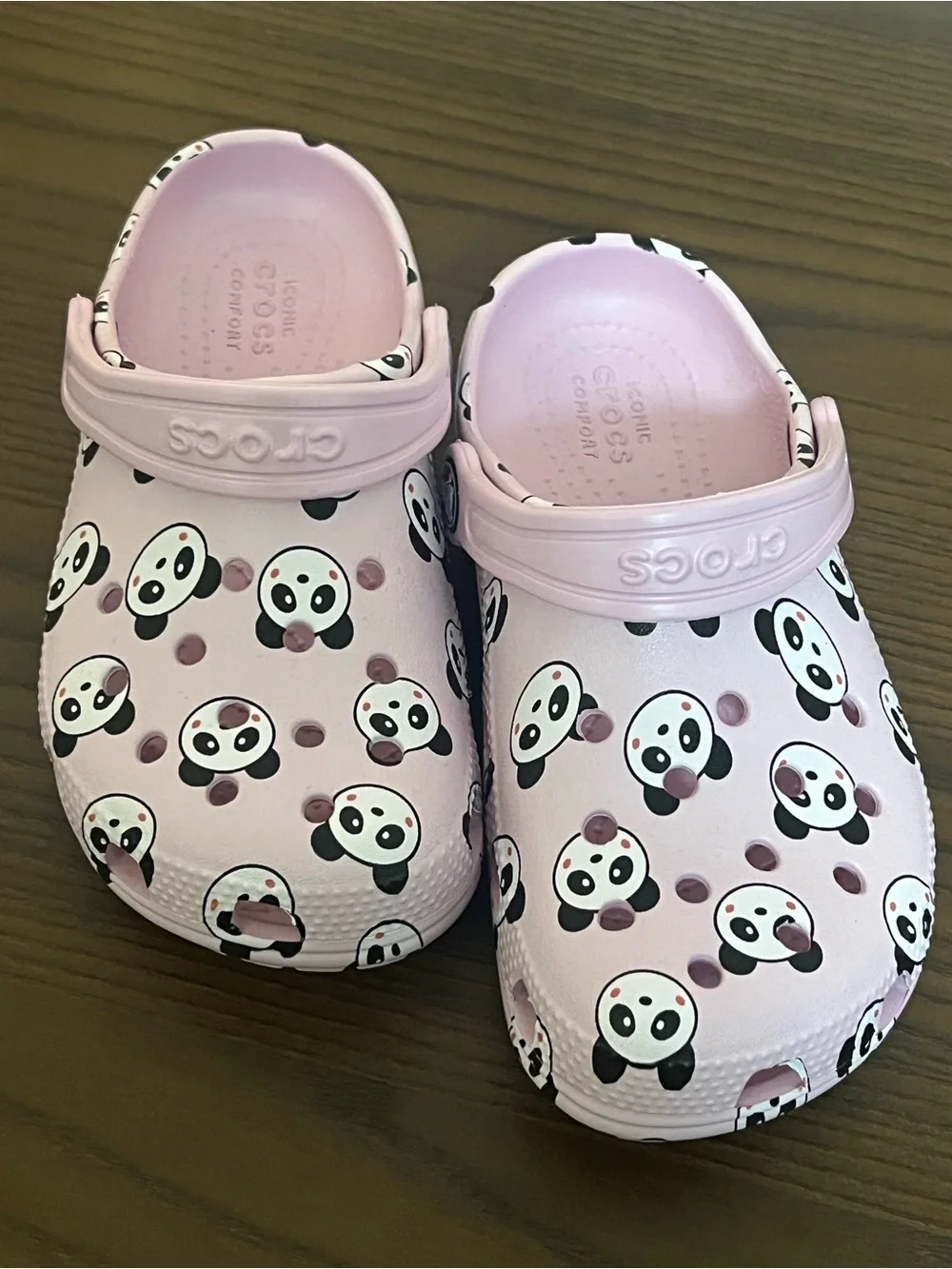 Crocs Kids' Light Pink Panda Classic Clog girls size 12